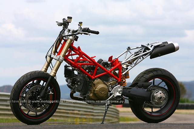 Шасси Ducati Hypermotard нарисовано с нуля